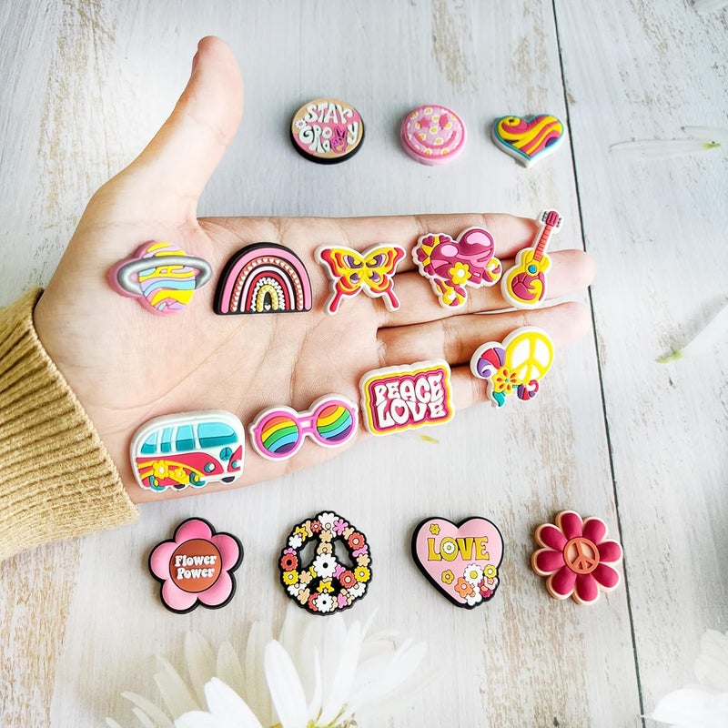 BULKITEM 25 Pcs Gamer, Summer, Nurse, Pink, Hunting, Black,USA american flag crocs,Shoe Charms, Cute Shoe Accessories Gifts Charms for Teens Kids Adults - Image 3